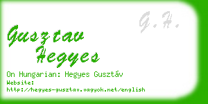 gusztav hegyes business card