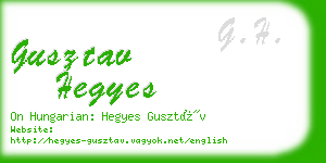 gusztav hegyes business card